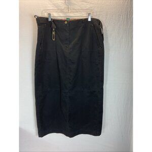 VTG NEW Lauren Ralph Lauren Black Maxi denim skirt‎ Classic Office size 16